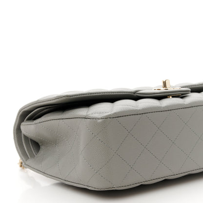 Chanel Caviar Quilted Medium Double Flap Grey 9 of 10