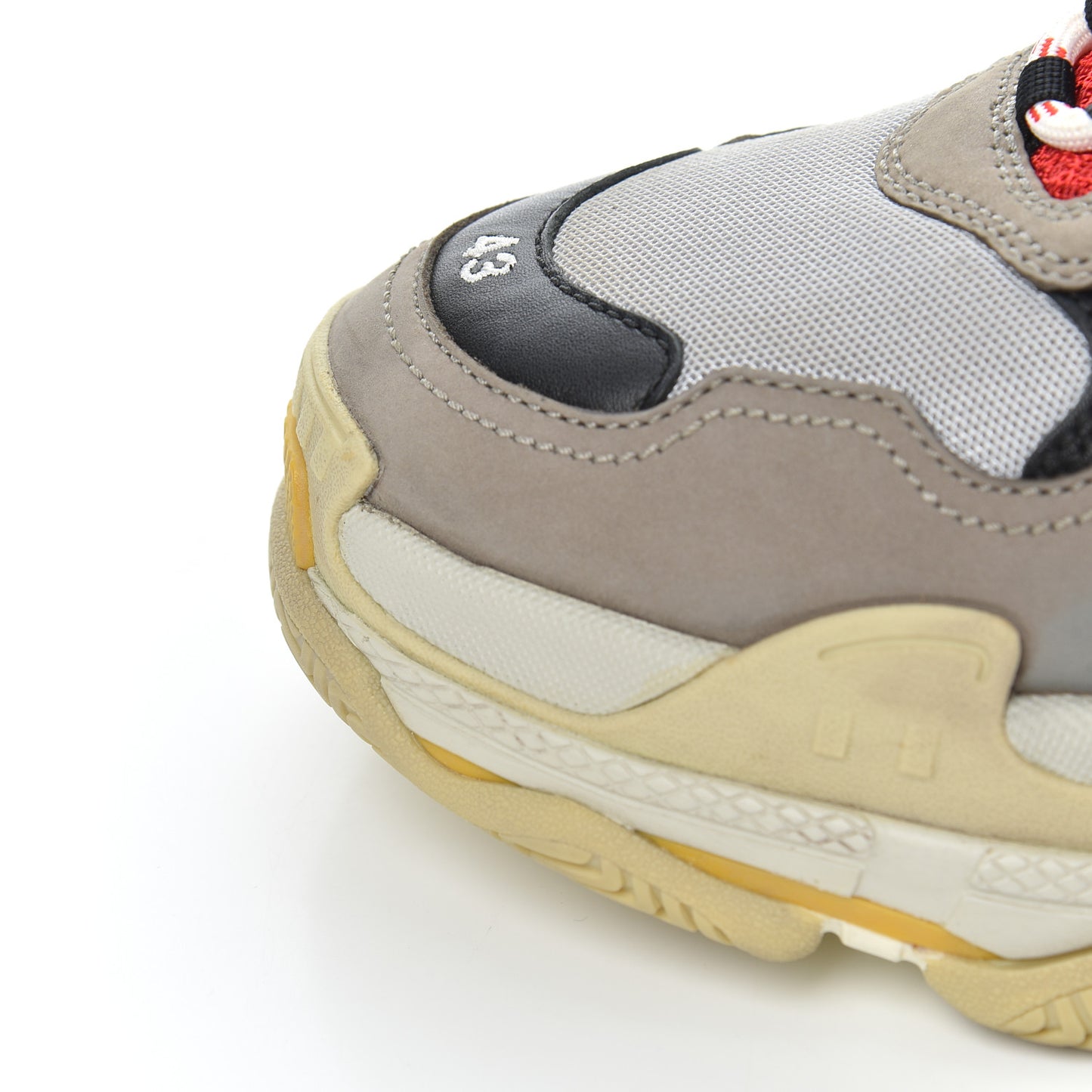 Mesh Nubuck Mens Triple S Sneakers 43 Bleu Gris Rouge