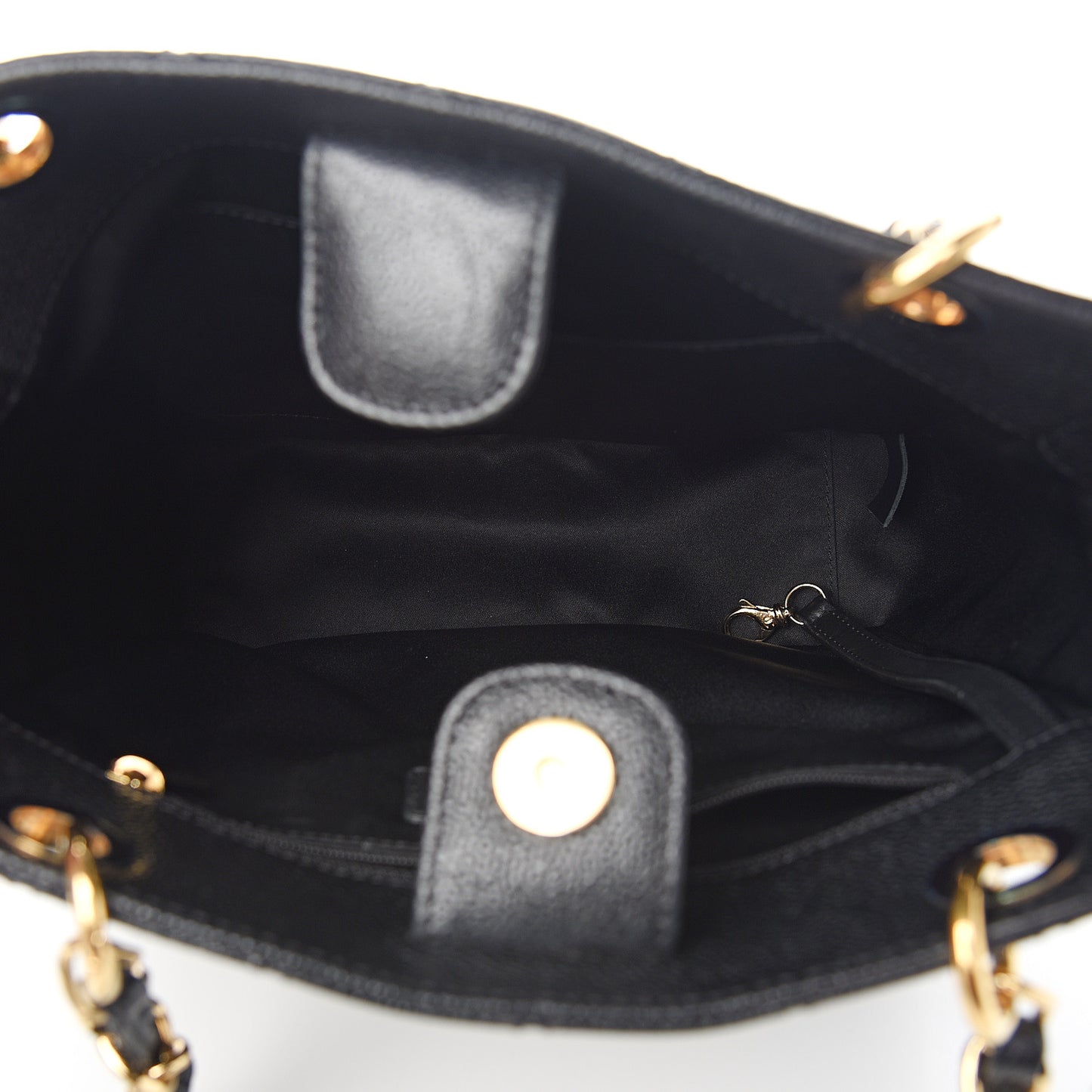Caviar Quilted Petit Shopping Tote PST Black