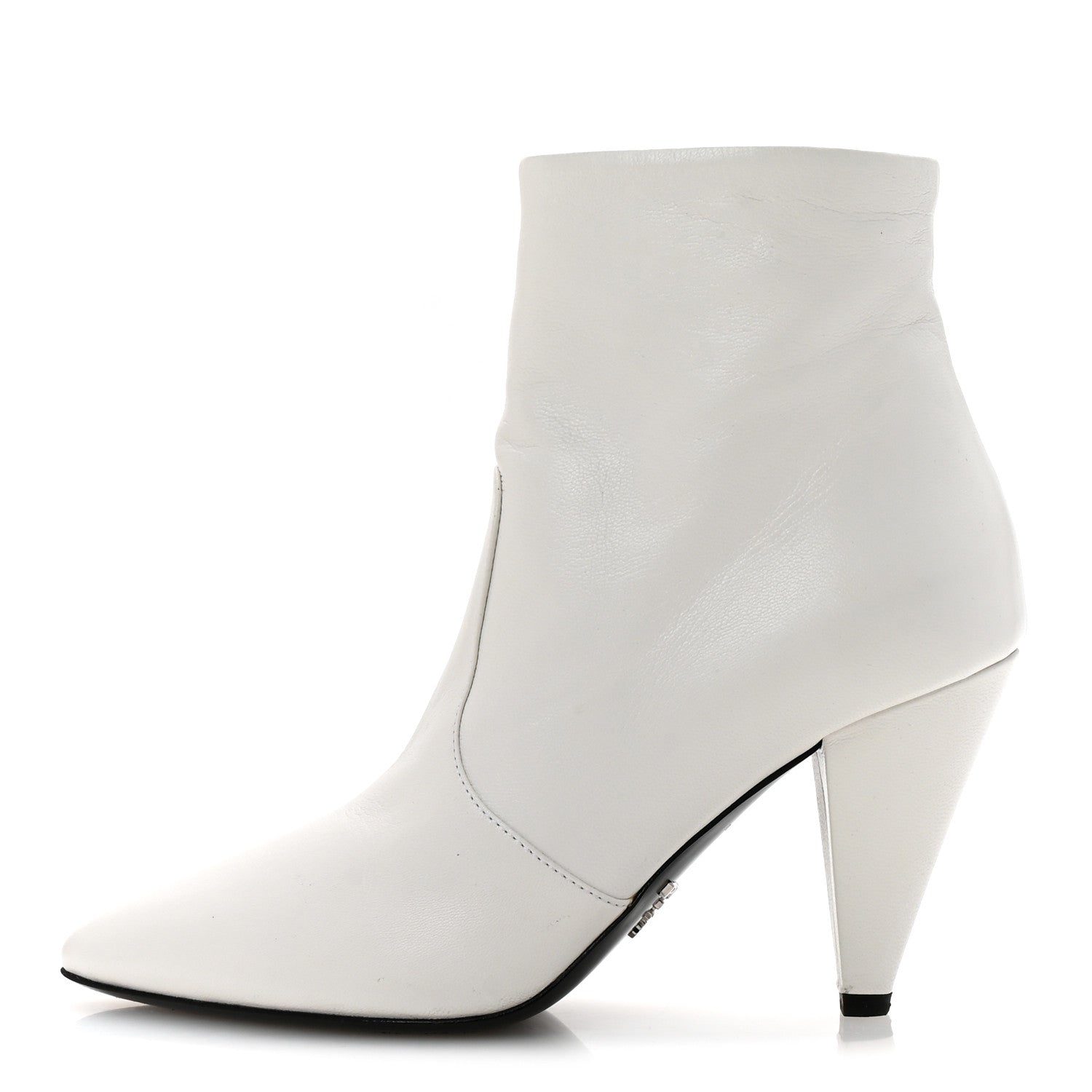 Prada Vitello Ankle Boots 35.5 White 1 of 9