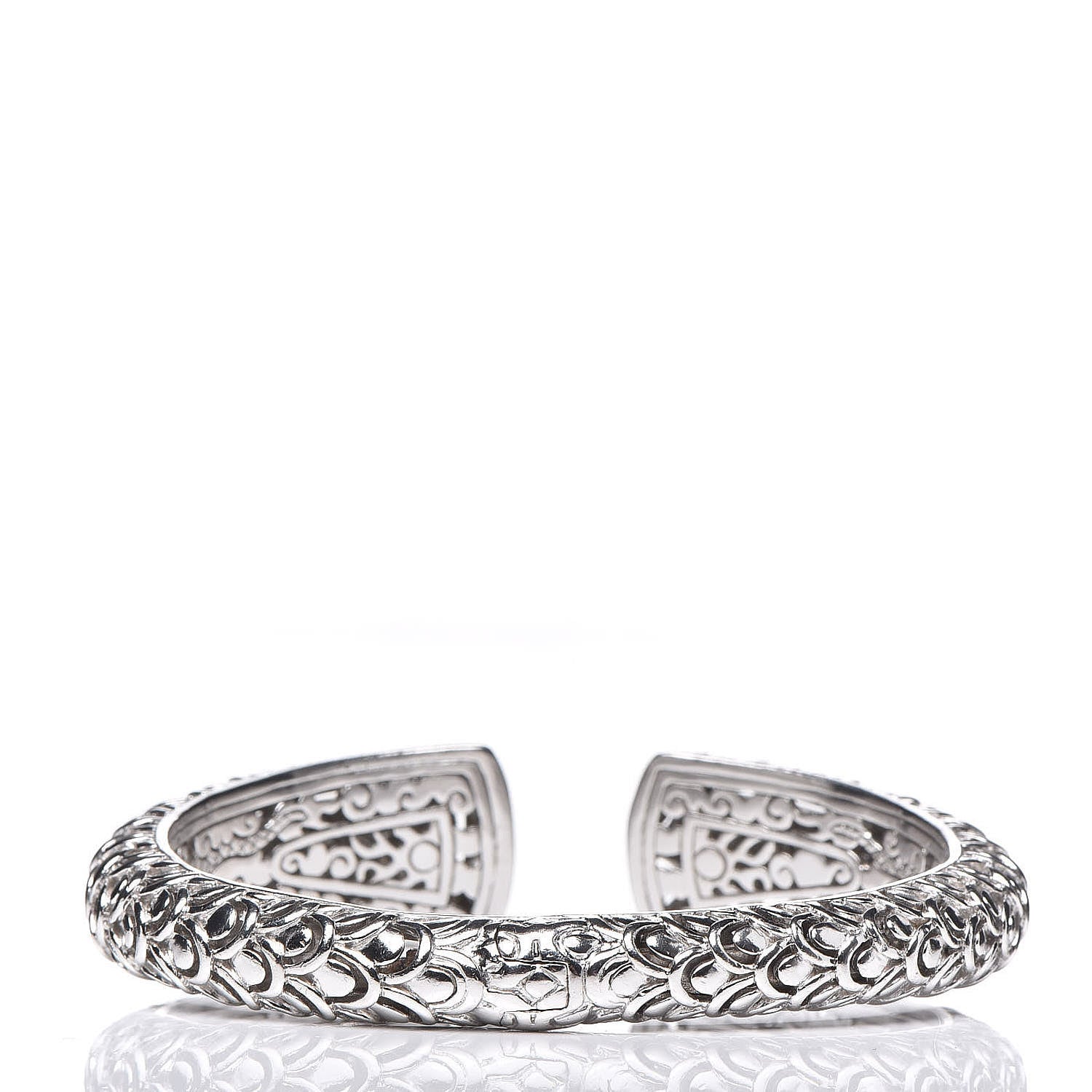 John Hardy Sterling Silver Diamond Naga Kick Cuff Bracelet 3 of 6