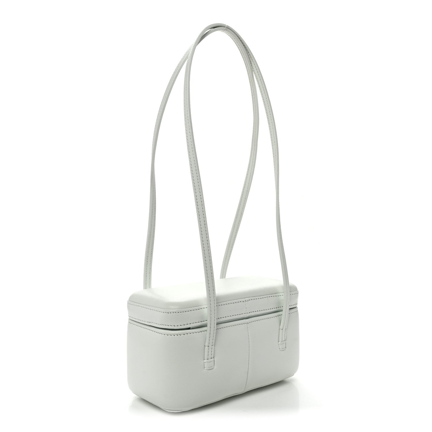 Chanel Shiny Caviar Preppy Coco Long Vanity With Strap Light Blue 3 of 10