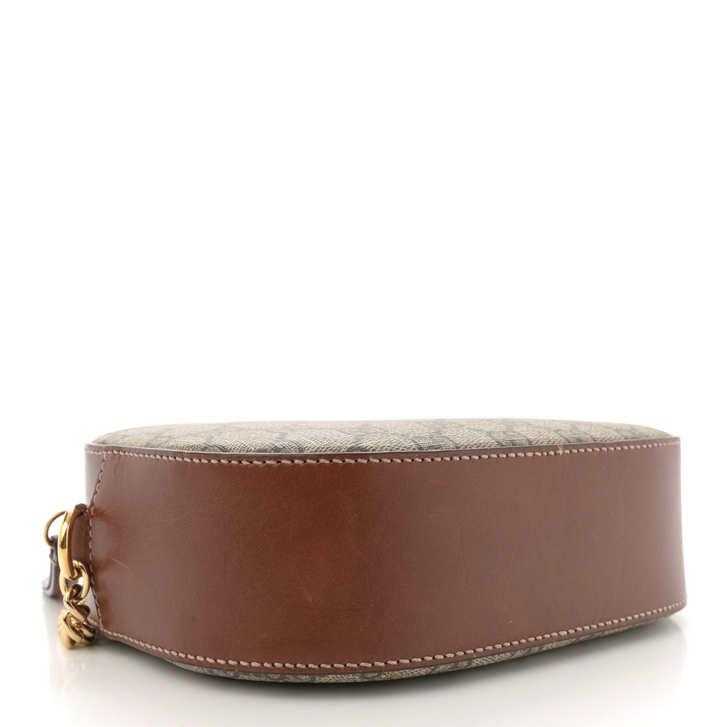 GG Supreme Monogram Cuoio Toscano Mini Chain Shoulder Bag Beige Ebony Cuir