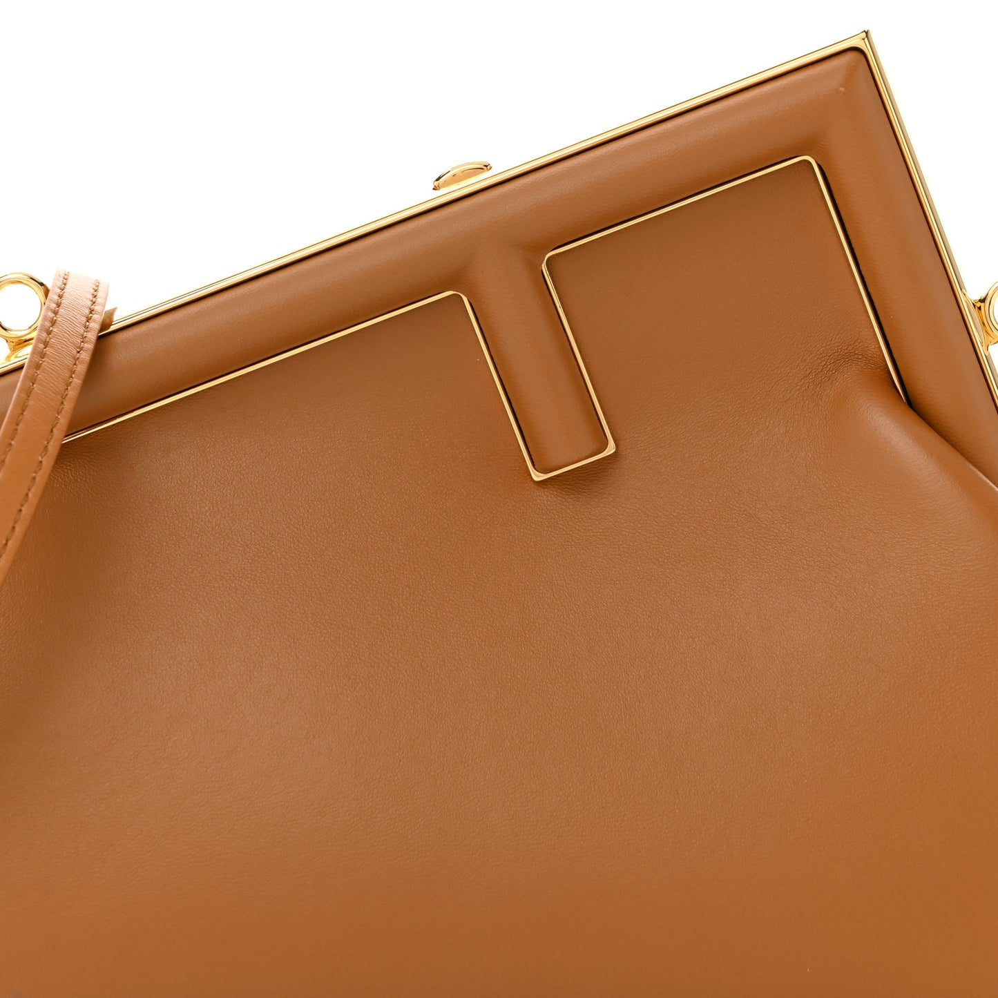 Shiny Nappa Small Fendi First Caramello