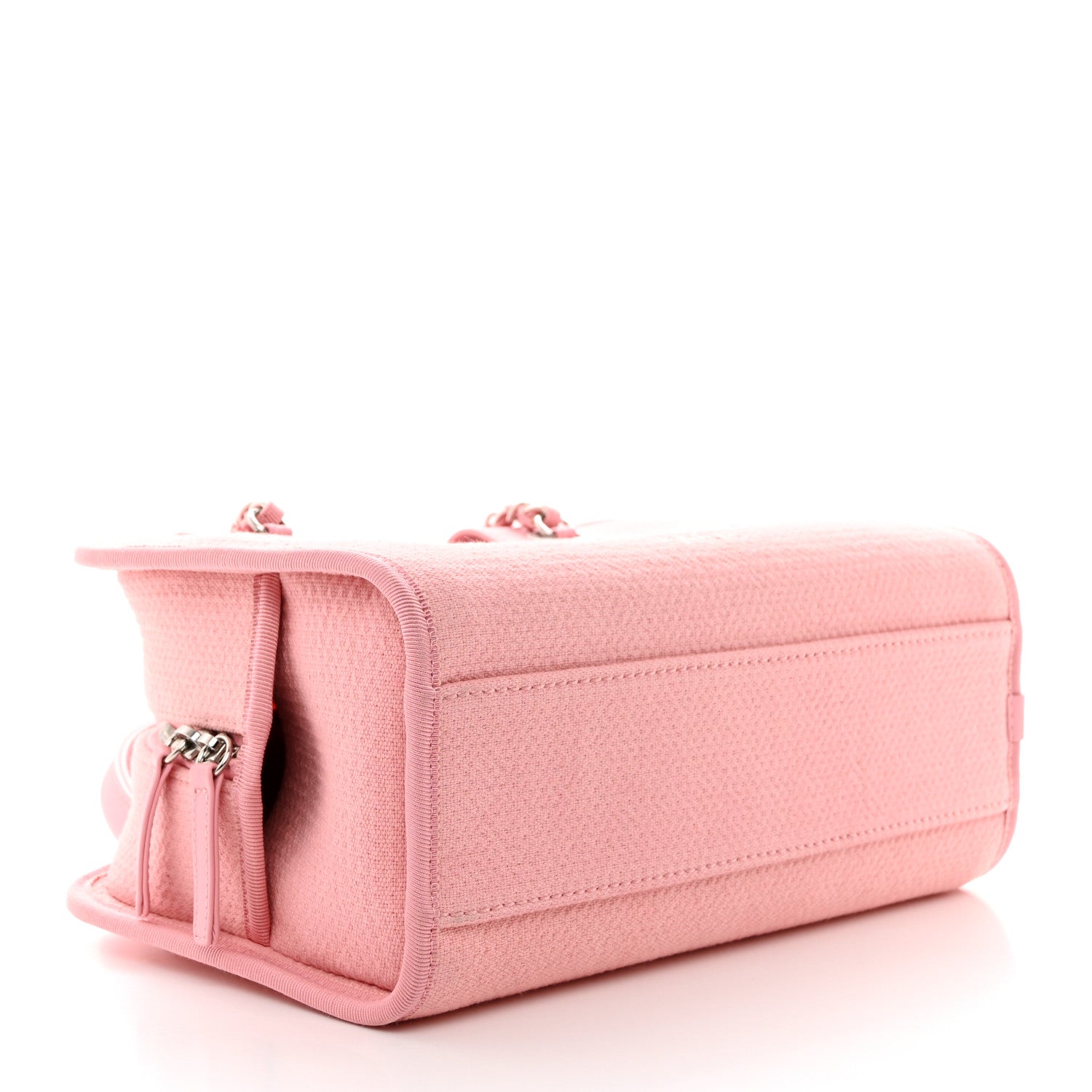Chanel Canvas Deauville Small Bowling Bag Pink 4 of 10