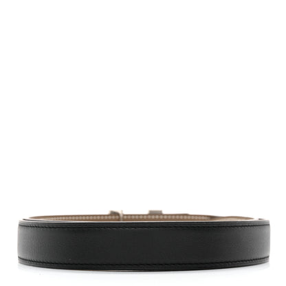 Hermes Swift Epsom 24mm Constance H Belt 80 Black Etoupe 3 of 9