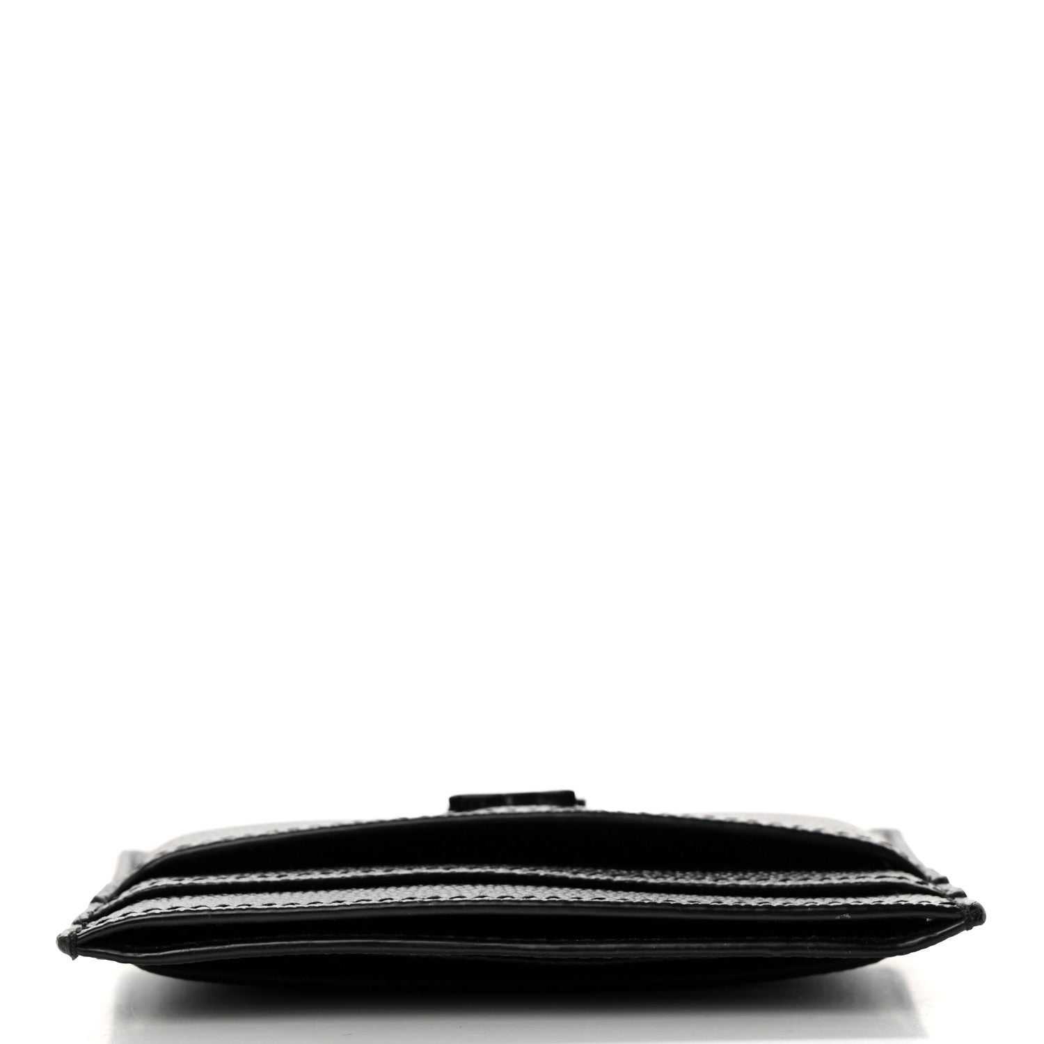 Saint Laurent Grain De Poudre Monogram Credit Card Case Black 8 of 8