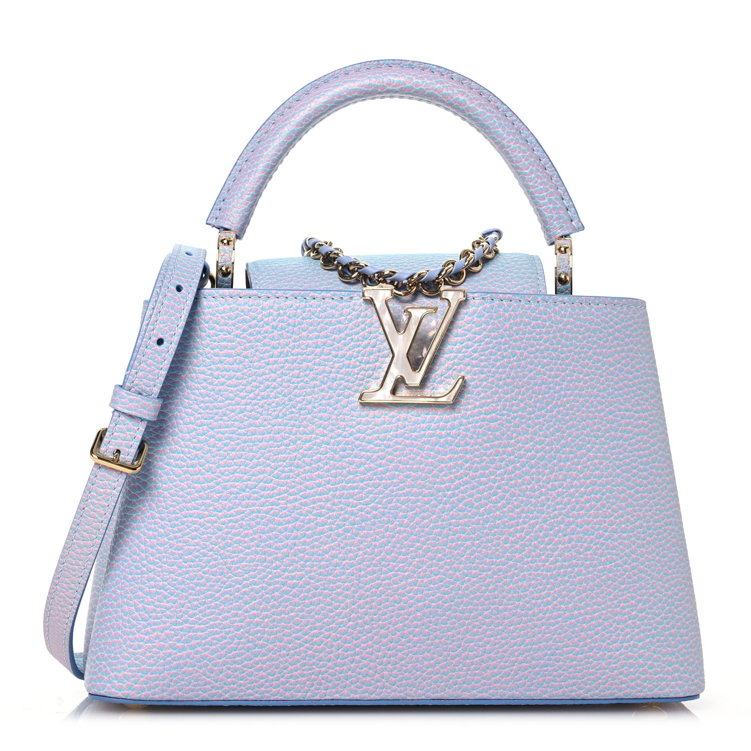 Louis Vuitton Taurillon Summer Stardust Capucines BB Lilas Purple 1 of 12