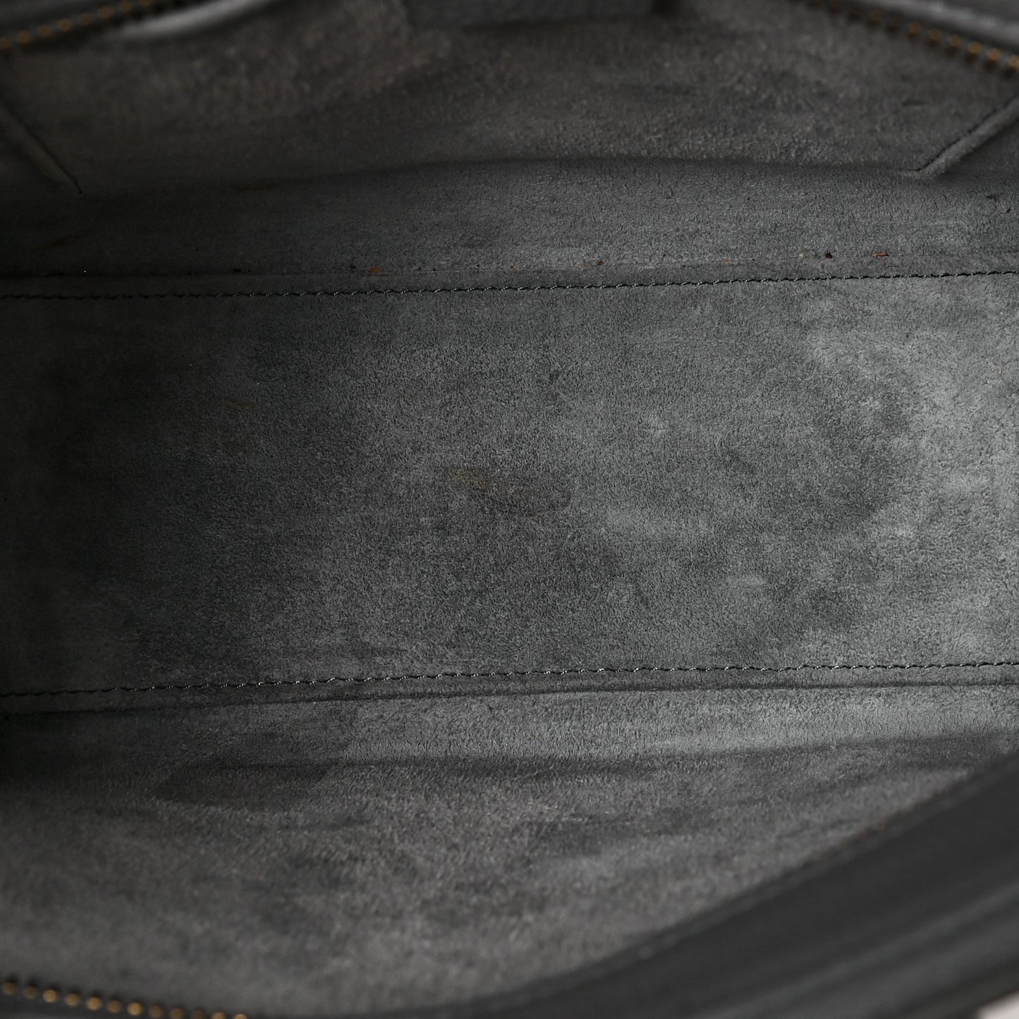 Baby Drummed Calfskin Nano Luggage Kohl