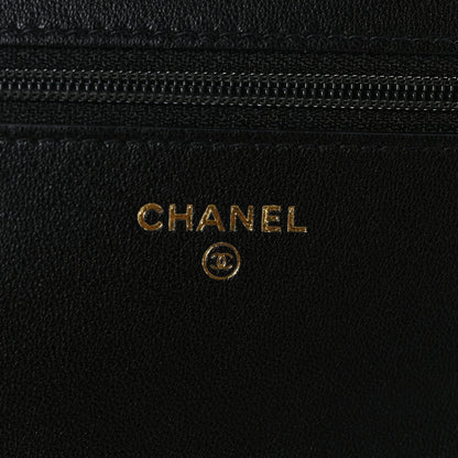 Chanel Lambskin Quilted Chanel 19 Wallet On Chain WOC Black 7 of 9