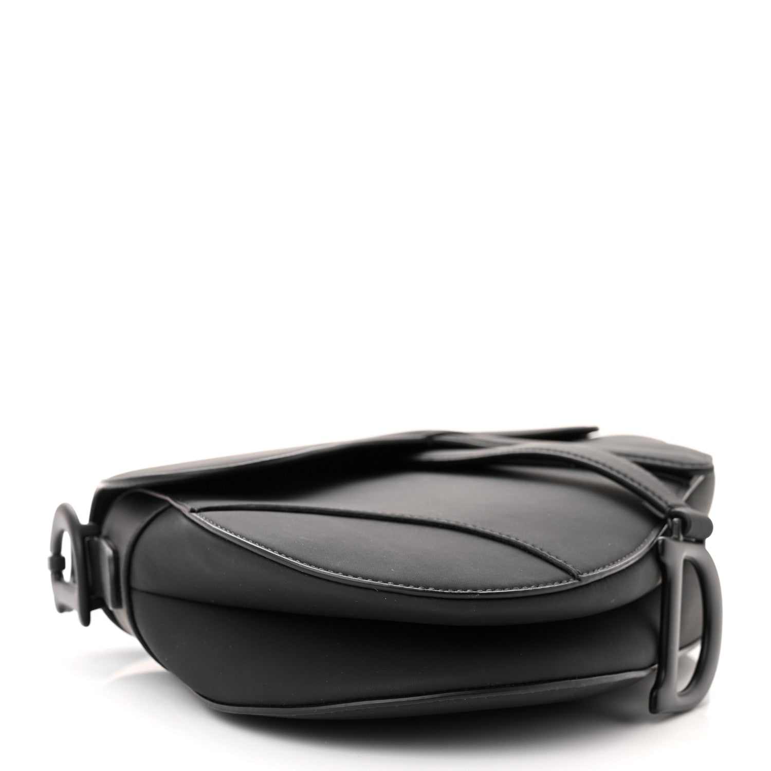 Christian Dior Ultra Matte Calfskin Saddle Bag With Strap Black 4 of 10