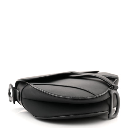Christian Dior Ultra Matte Calfskin Saddle Bag With Strap Black 4 of 10
