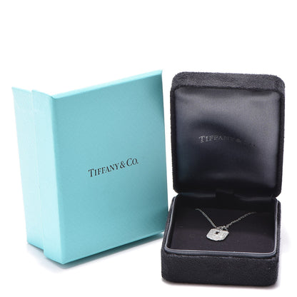 Tiffany Platinum Diamond Small Lock Pendant Necklace 9 of 9