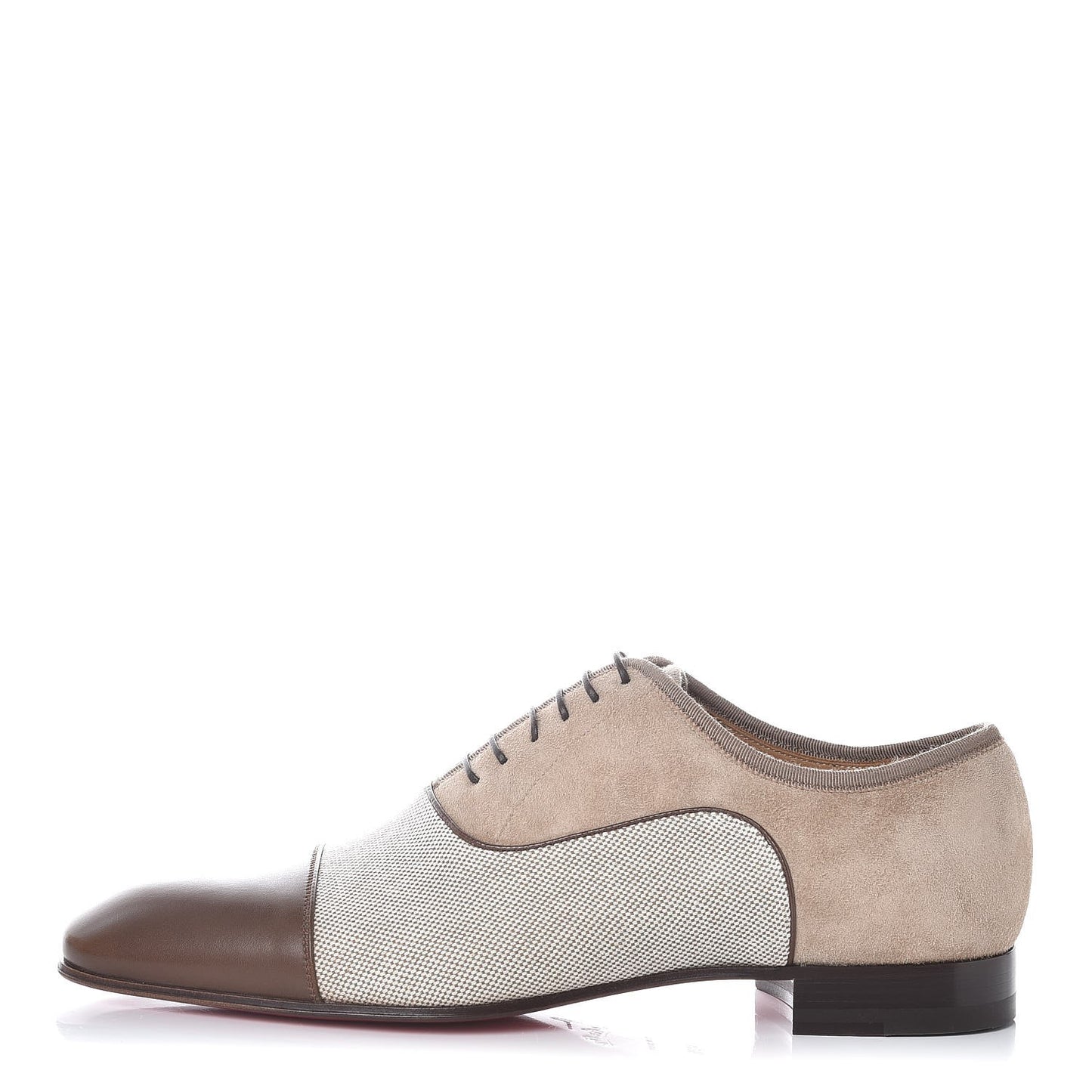 Calfskin Suede Mens Greggo Orlato Flat Oxfords 40.5 Version Mandorla