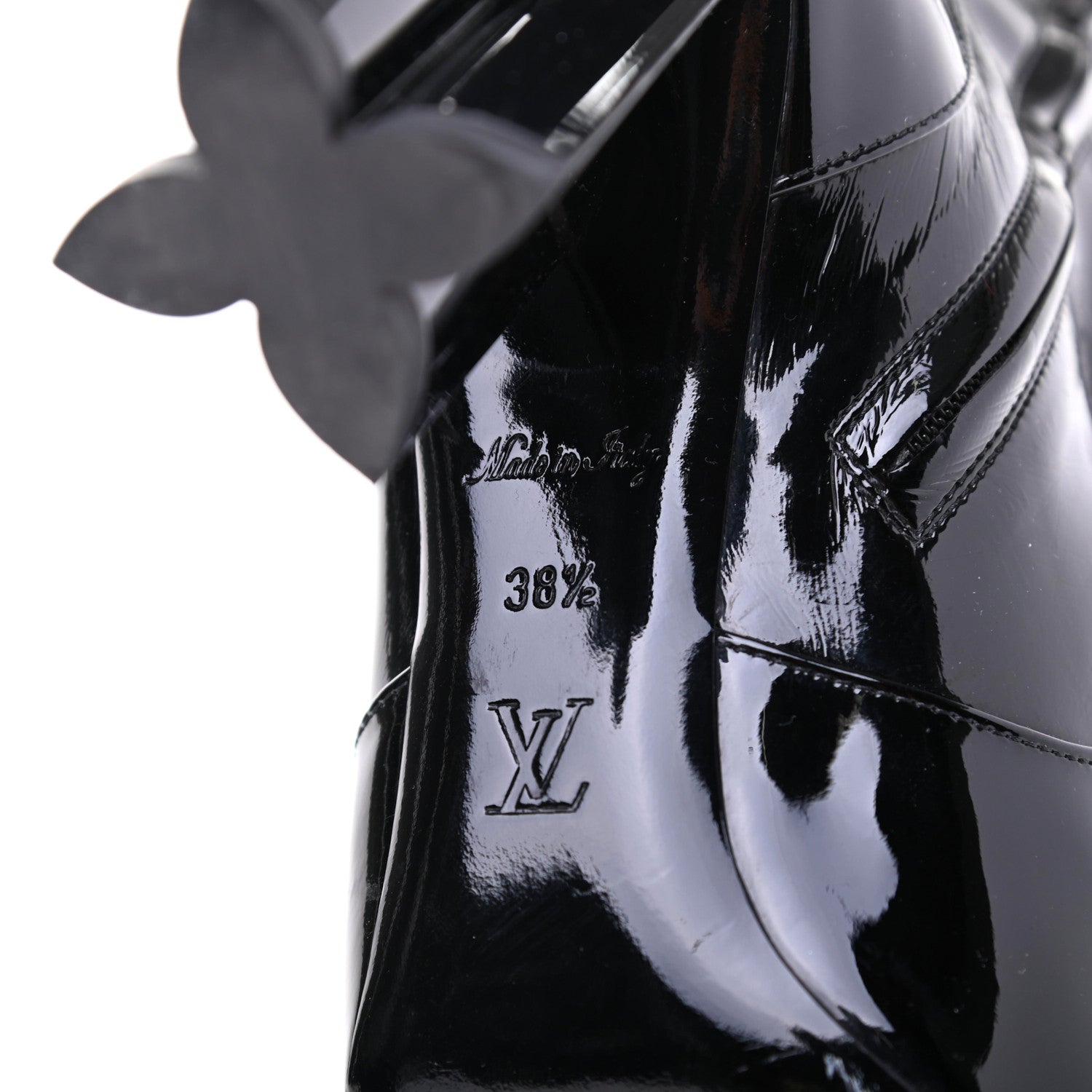 Louis Vuitton Patent Silhouette Ankle Boots 38.5 Black 6 of 11