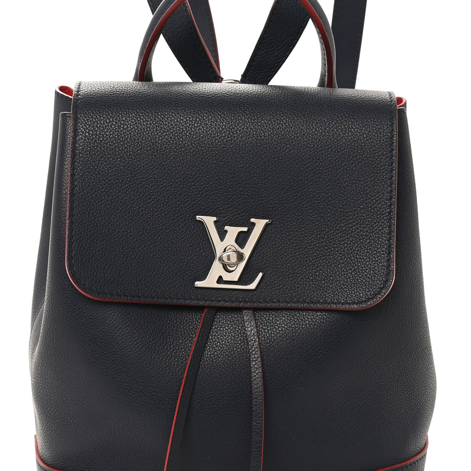 Louis Vuitton Soft Calfskin Lockme Backpack Marine Rouge 7 of 11