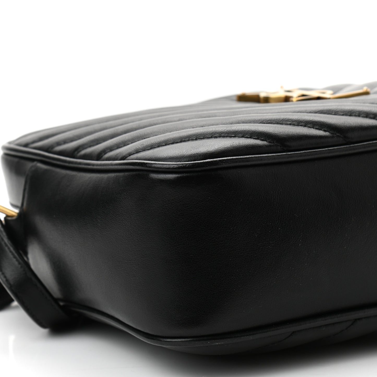 Calfskin Matelasse Monogram Lou Camera Bag Black