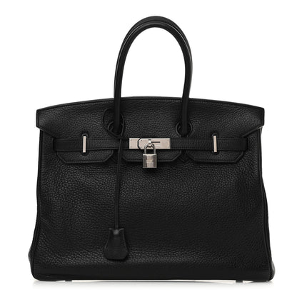Hermes Taurillon Clemence Birkin 35 Black 1 of 17