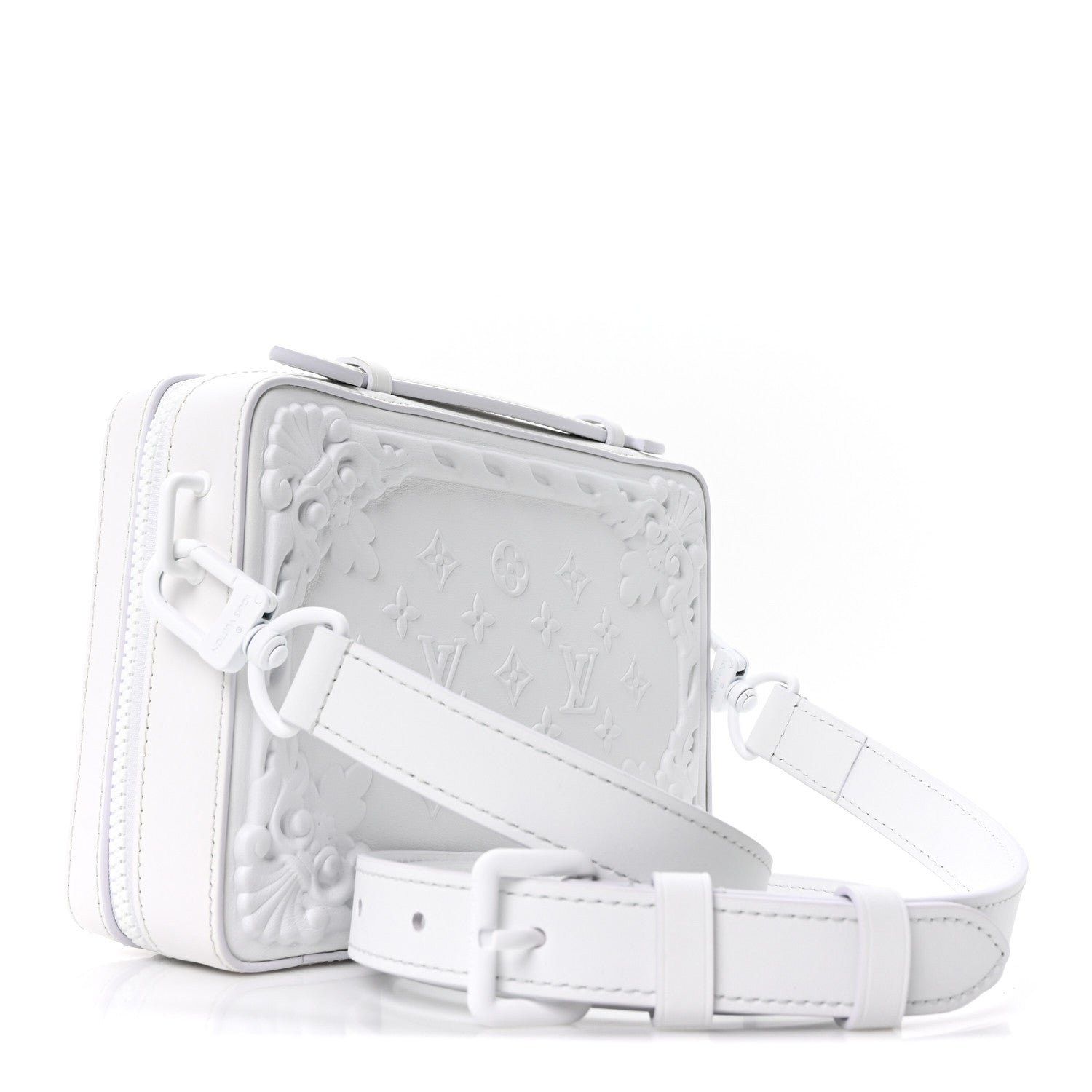 Louis Vuitton Calfskin LV Ornament Soft Trunk Optic White 1763847