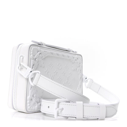Louis Vuitton Calfskin LV Ornament Soft Trunk Optic White 3 of 9
