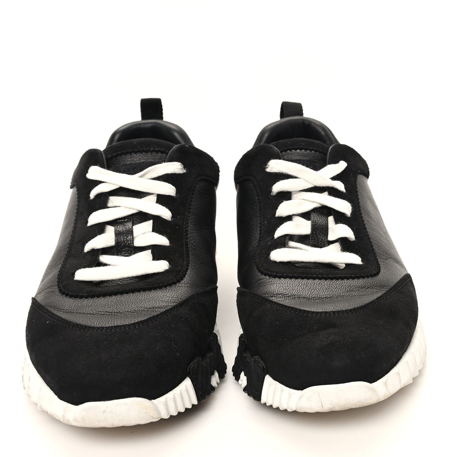 Hermes Goatskin Suede Goatskin Bouncing Sneakers 41 Black 3 of 9
