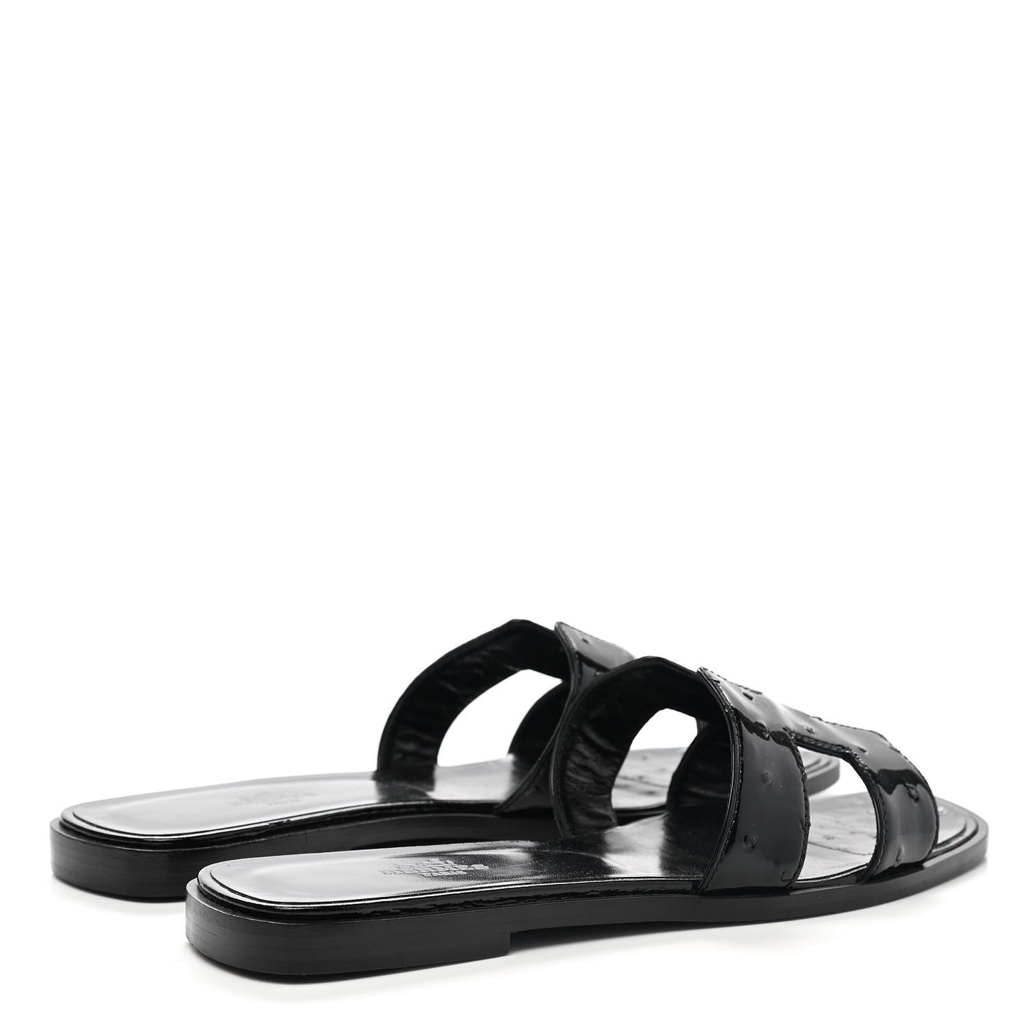 Ostrich Oran Sandals 38.5 Black