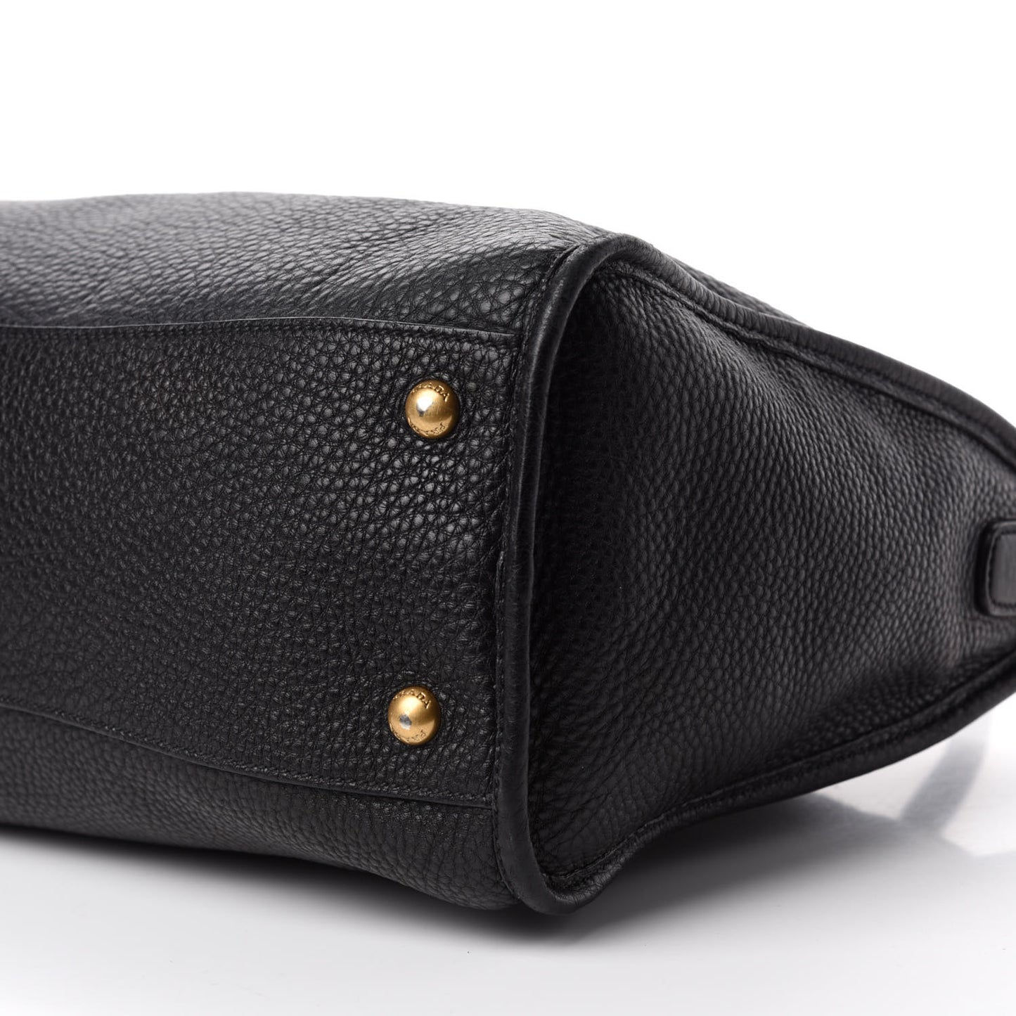 Vitello Daino Shopping Satchel Black