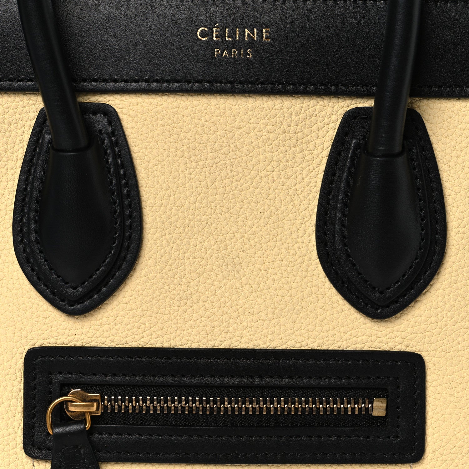 Celine Drummed Calfskin Nubuck Nano Tri-Color Luggage Ruby 8 of 11