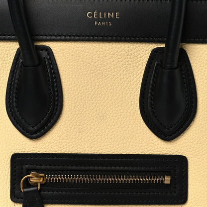 Celine Drummed Calfskin Nubuck Nano Tri-Color Luggage Ruby 8 of 11