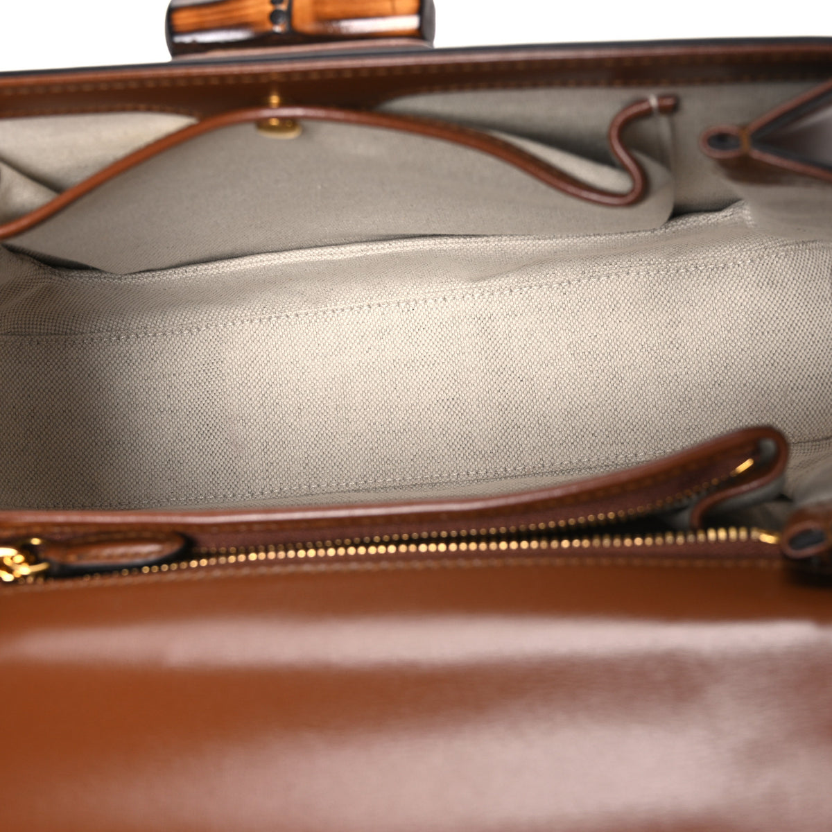 Gucci Boarded Dyana Lux Calfskin Web Medium Bamboo 1947 Top Handle Bag Brown 5 of 10