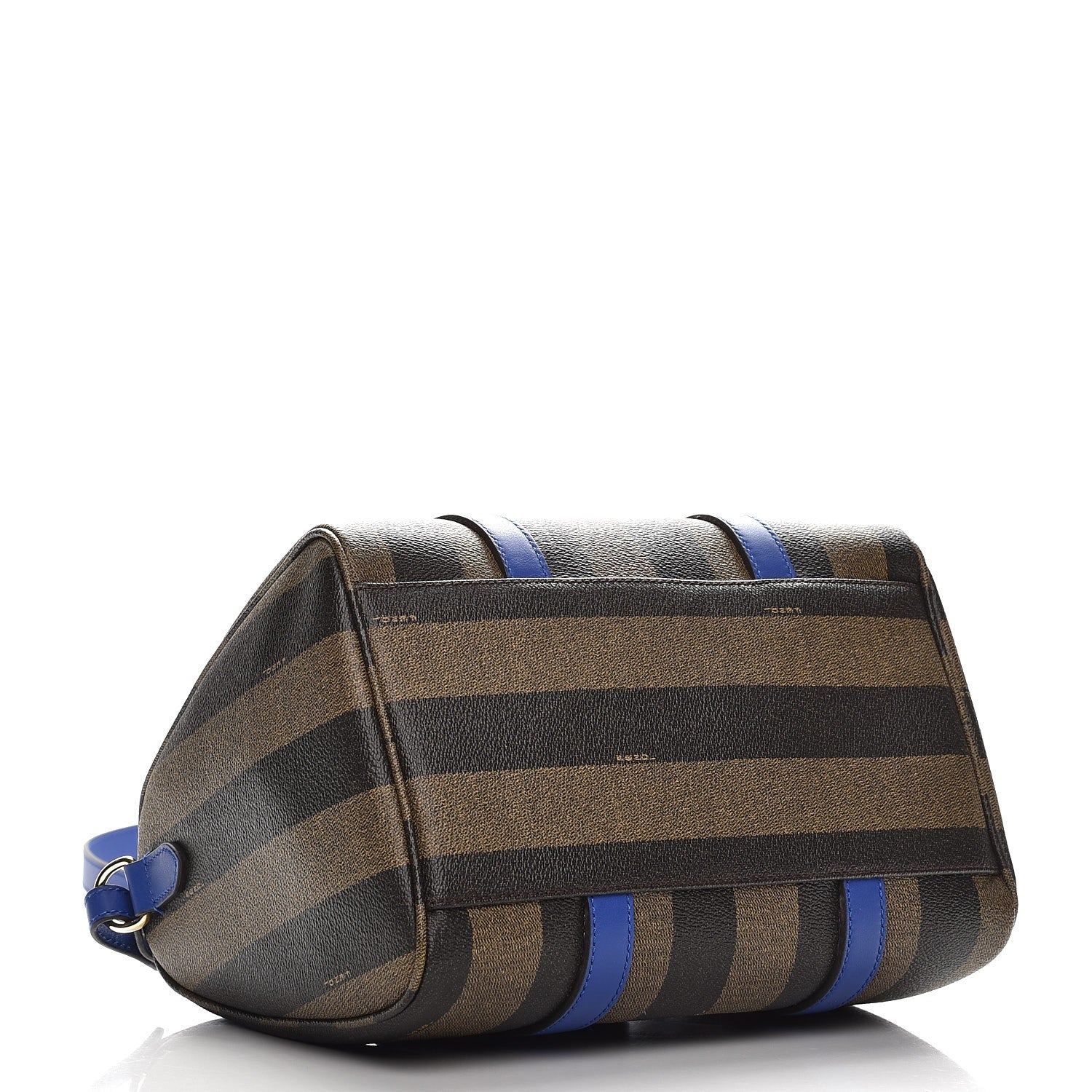 Fendi Pequin Spalmati Vitello Flamingo Small Boston Tobacco Blue Neon 5 of 8