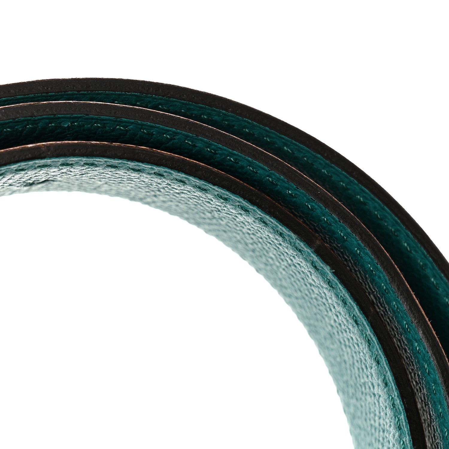 Hermes Swift Epsom 32mm H Belt 85 34 Gold Bleu Paon 7 of 8