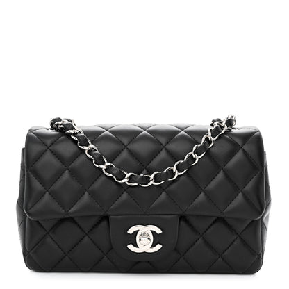 Chanel Lambskin Quilted Mini Rectangular Flap Black 1 of 11