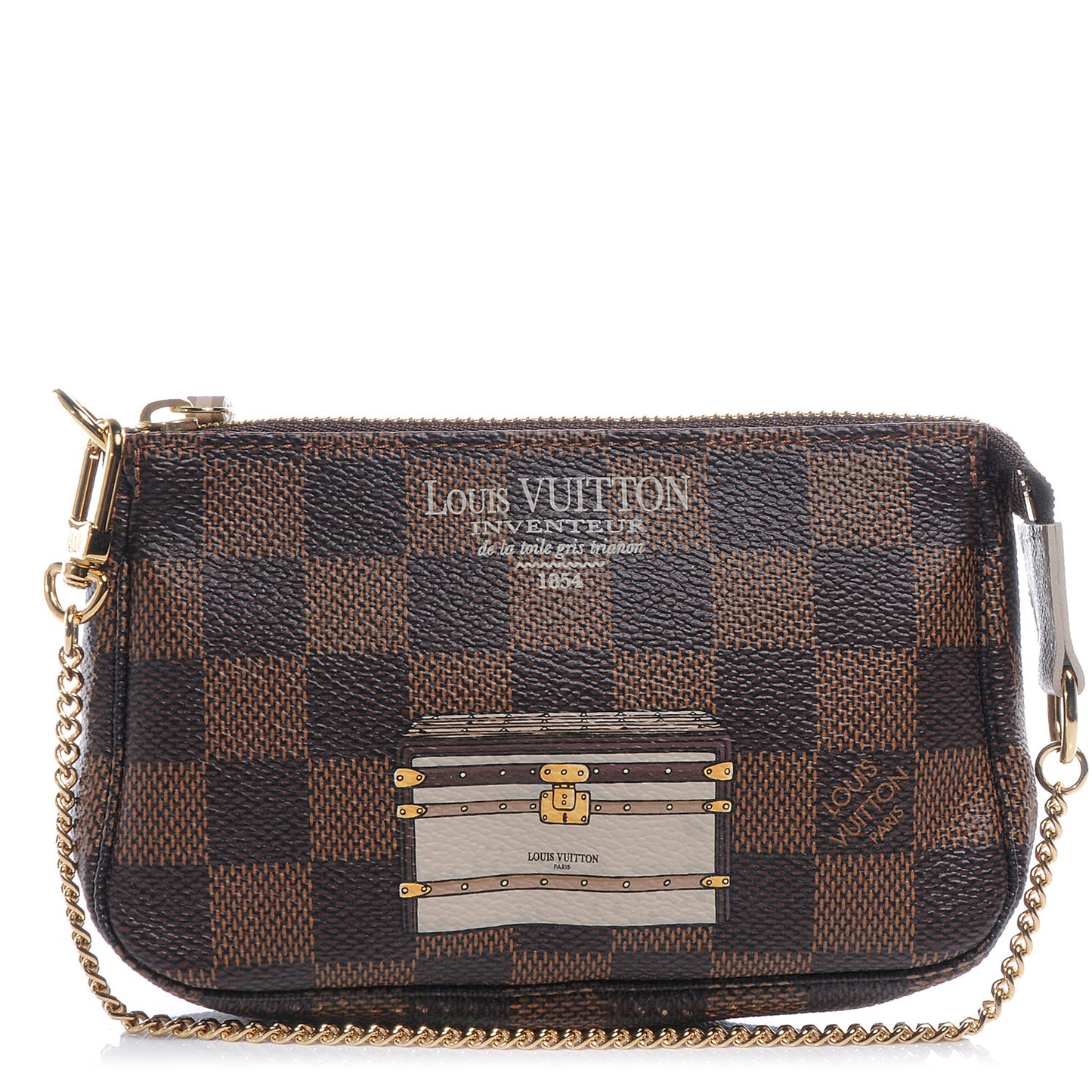Damier Ebene Trunks and Locks Mini Pochette Accessories