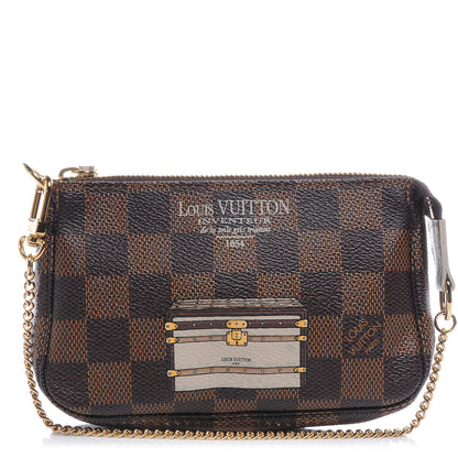 Louis Vuitton Damier Ebene Trunks and Locks Mini Pochette Accessories 1 of 9