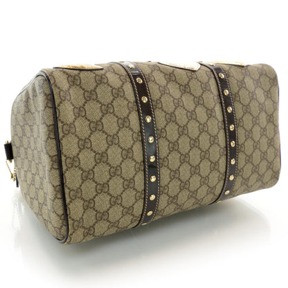 Gucci Monogram Guccissima Hearts Studded Medium Joy Boston Dark Brown 4 of 8