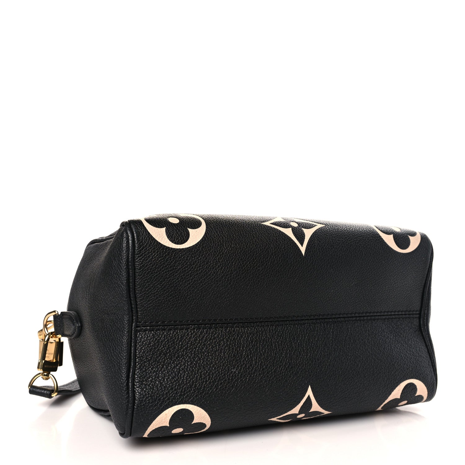 Louis Vuitton Empreinte Monogram Giant Speedy Bandouliere 25 Black Beige 4 of 9