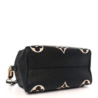 Louis Vuitton Empreinte Monogram Giant Speedy Bandouliere 25 Black Beige 4 of 9