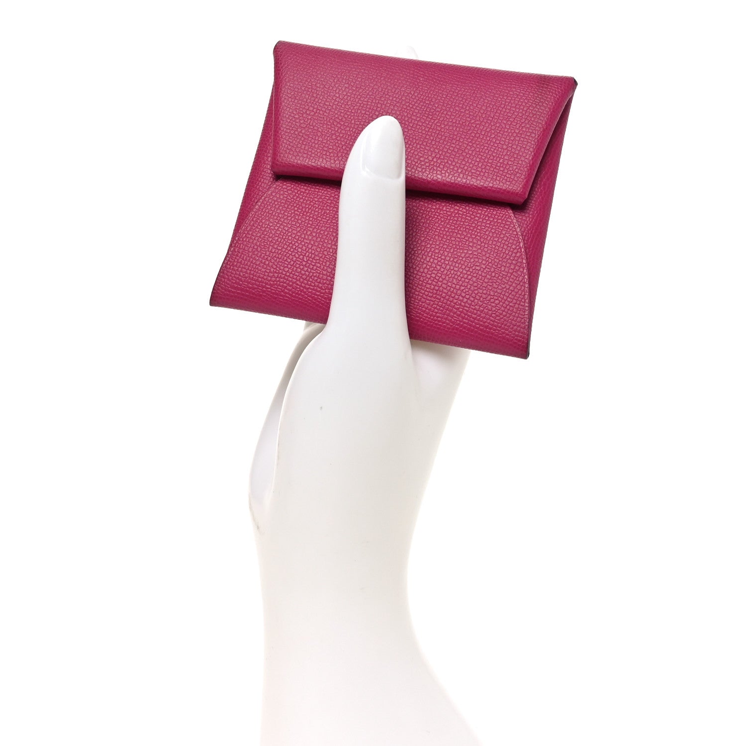 Hermes Madame Calfskin Bastia Coin Purse Rose Pourpre 2 of 7