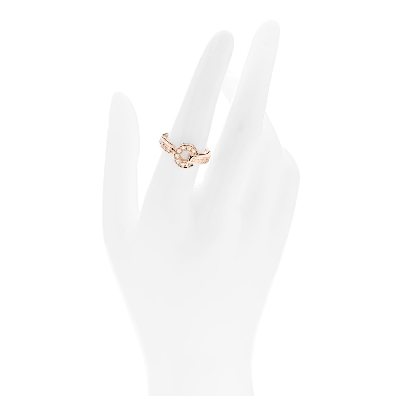 Bulgari 18K Rose Gold Diamond Bvlgari Bvlgari Ring 54 6.75 2 of 6