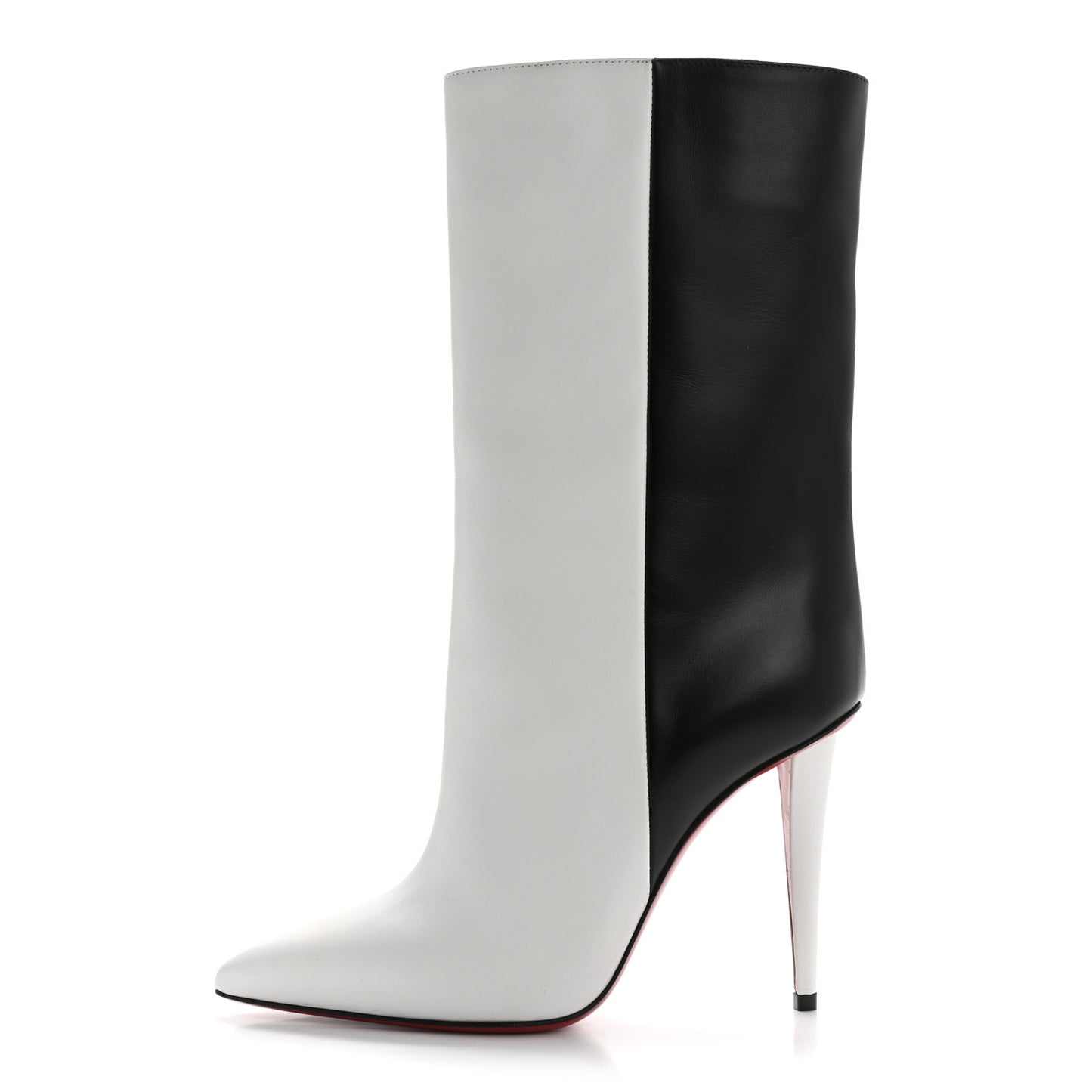 Calfskin Astrilarge 100 Booties 37.5 White Black