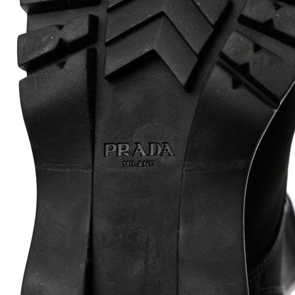 Prada Nylon Gabardine Captoe 30mm Combat Boots 37 Black 7 of 7