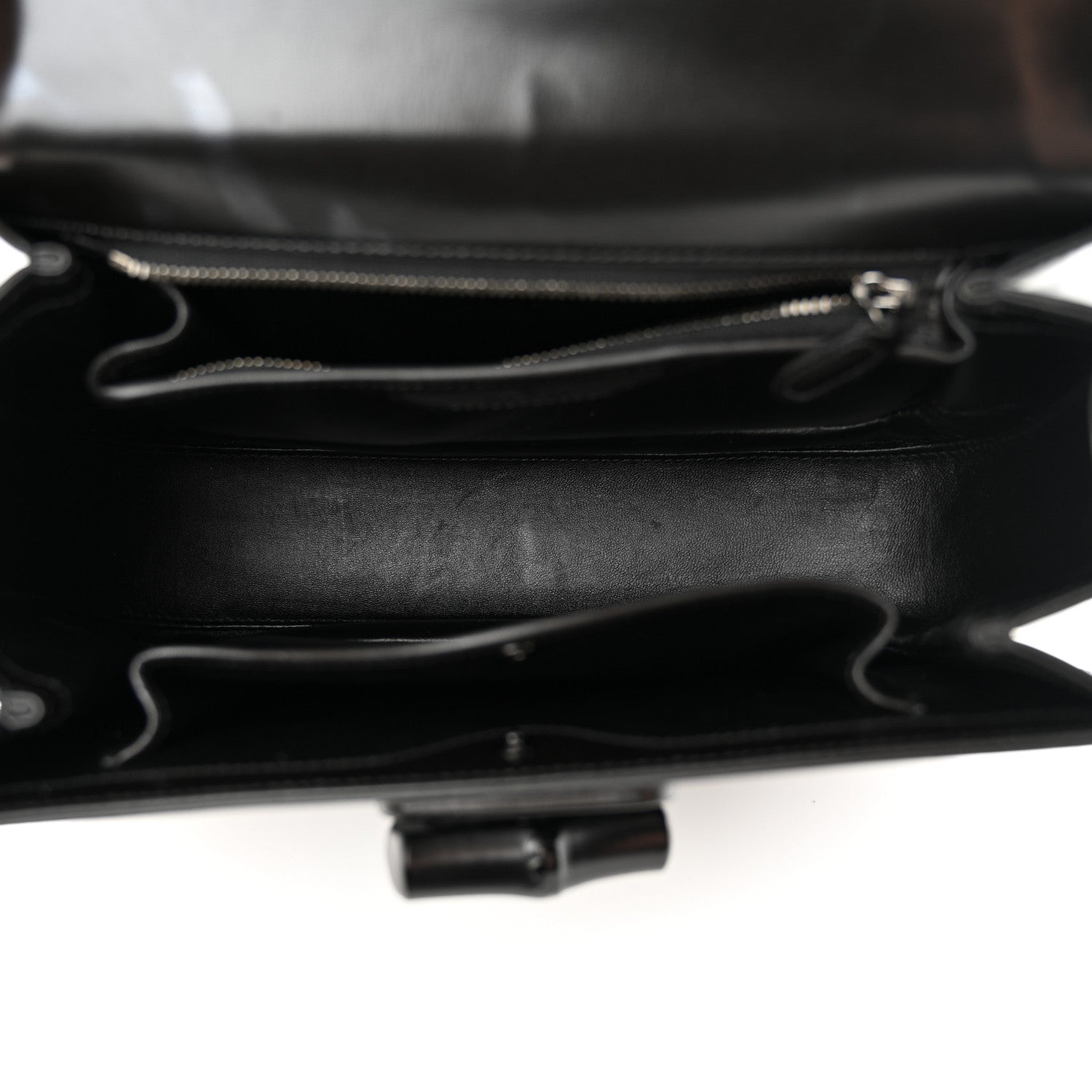 Gucci Boarded Dyana Lux Calfskin Web Monochrome Medium Bamboo 1947 Top Handle Bag Black 5 of 11
