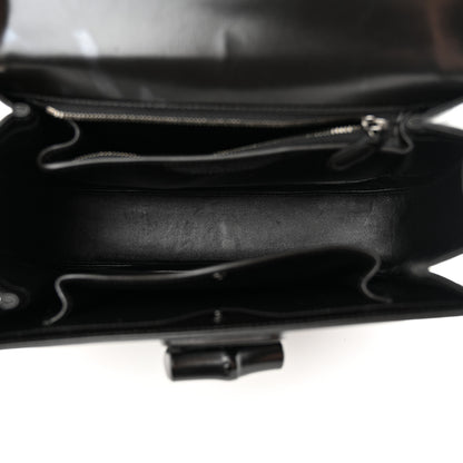 Gucci Boarded Dyana Lux Calfskin Web Monochrome Medium Bamboo 1947 Top Handle Bag Black 5 of 11