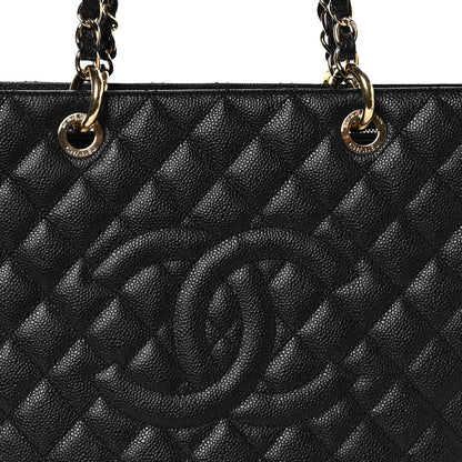 Chanel Caviar Quilted Grand Shopping Tote GST Black 8 of 10