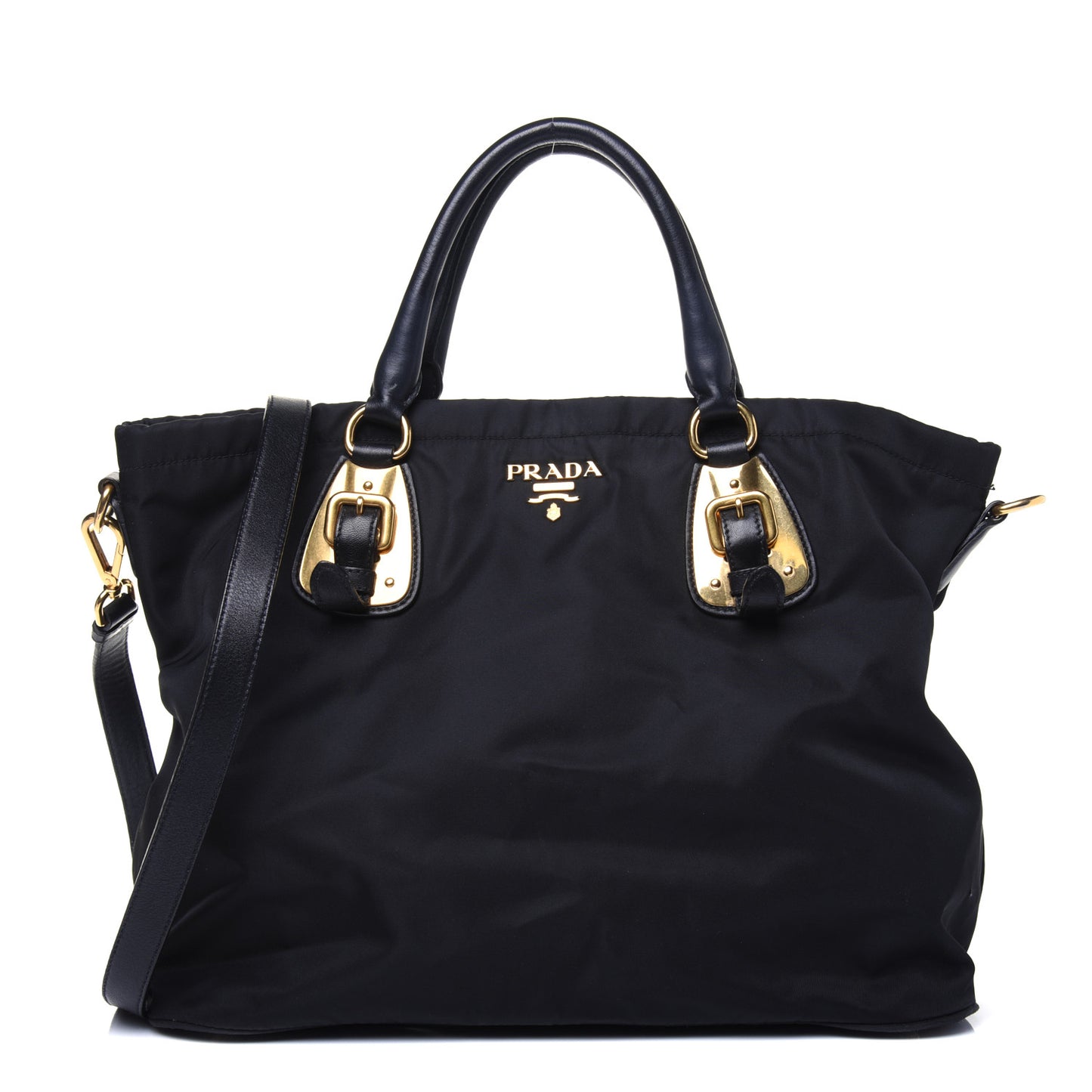 Tessuto Nylon Soft Calf Tote Black