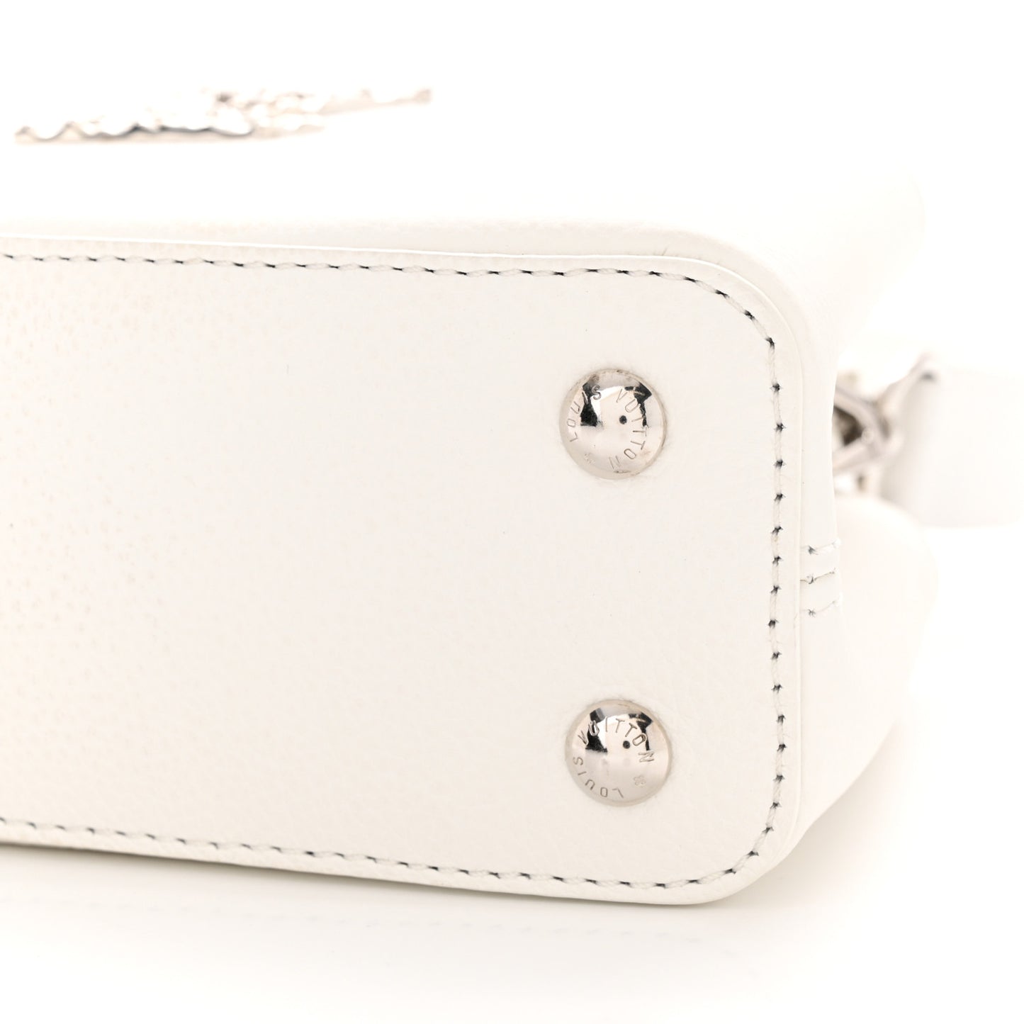 Taurillon Capucines East West Mini Optical White