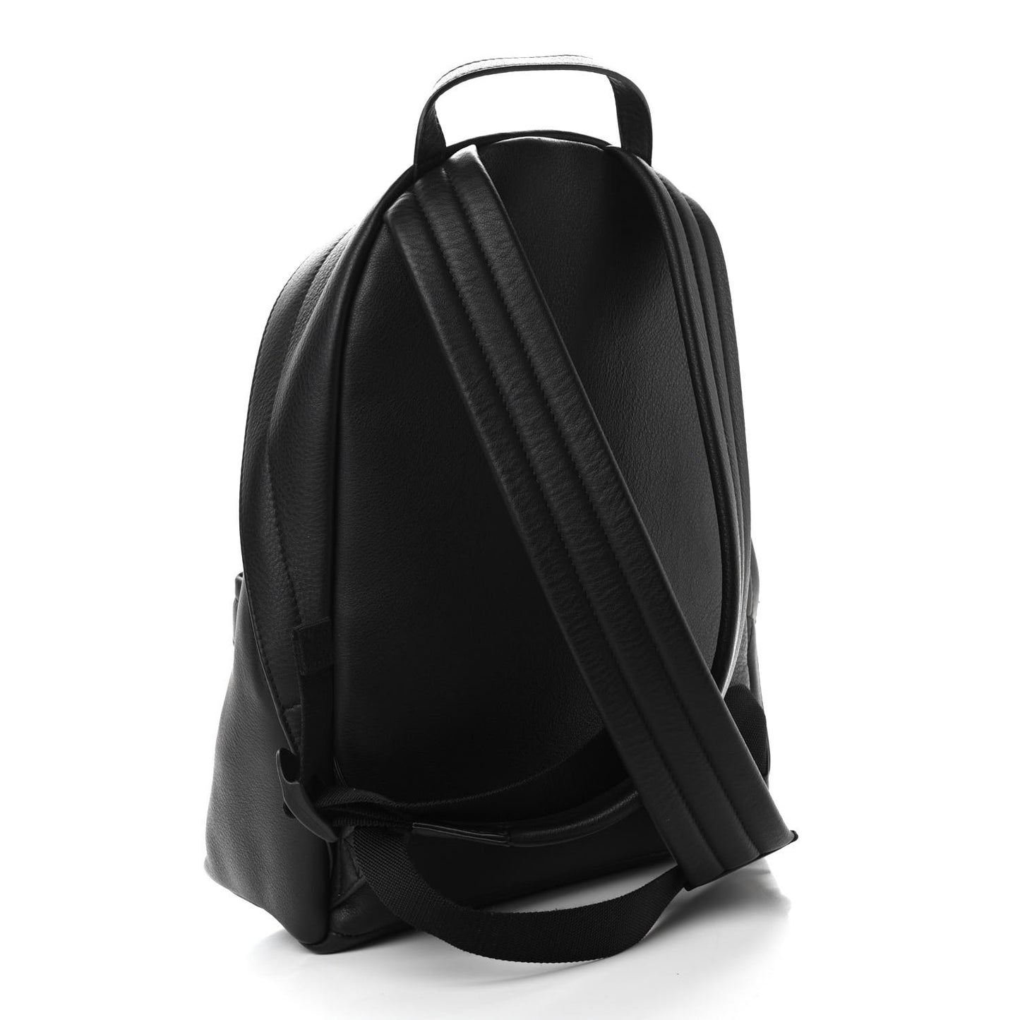 Smooth Calfskin Logo Small Everyday Backpack Black White
