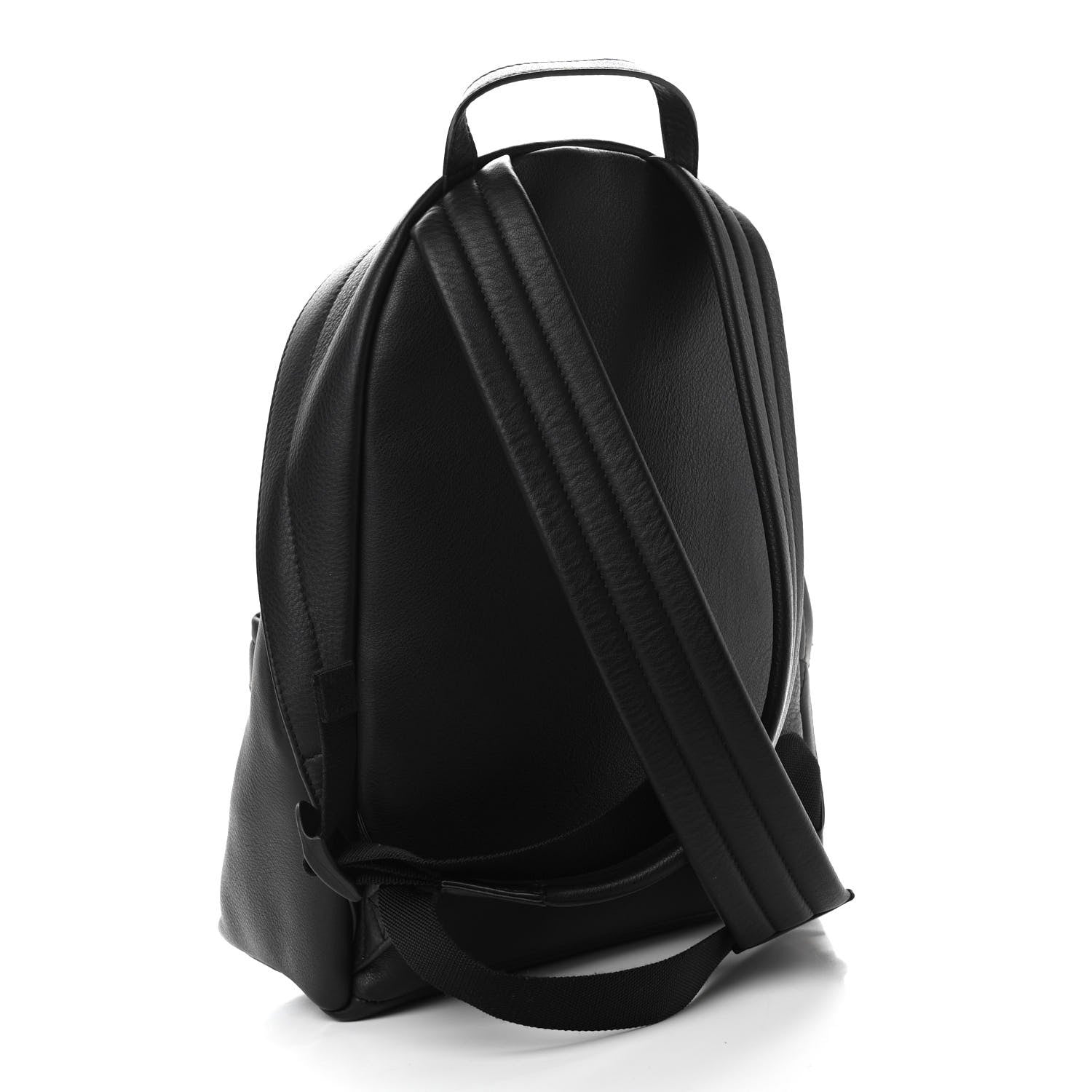 Balenciaga Smooth Calfskin Logo Small Everyday Backpack Black White 3 of 12