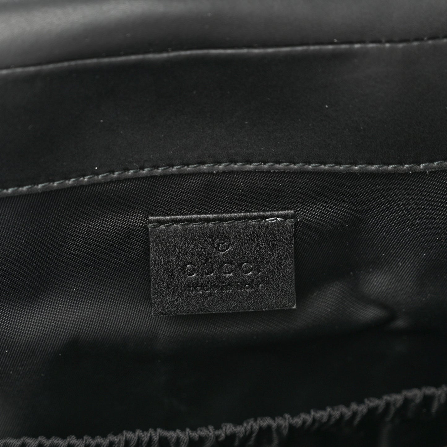 GG Supreme Monogram Web Messenger Diaper Bag Black Grey